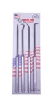 Wilde 4pc Hook & Pick Set Straight Right Curved Aluminum Handle Made In Usa. Fixed Price $16.94.