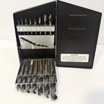 Norseman 15pc Drill Bit Set Black & Gold 135 Split Point 1/16-1/2 By 32nds. Fixed Price $104.30.