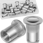 Vifmy 21pcs M10 Rivet Nuts, 304 Stainless Steel Metric - 21 Pcs, Silver. Fixed Price $14.76.