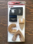 Hyper Tough 5-pcs Tile & Grout Kit Rigid Scraper Oscillating Saw Blade Grit Rasp. Fixed Price $15.98.