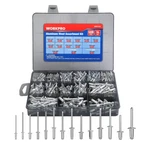 Workpro Pop Rivets 500pc Aluminum Dome Head Blind 14size Assortment Kit 3/32-1/4. Fixed Price $29.99.