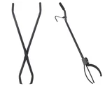 36"/40" 3 Prong Spring Handle Campfire Fireplace Wood Log Grabber Fire Tongs. Fixed Price $45.99.