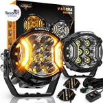 V-ultra Series 3" 108w Side Shooter Led Pods With Amber Drl 3 Modes & Light Cove. Fixed Price $239.93.