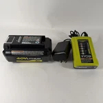 Ryobi Op40401 40v 4.0 Ah 144wh Lithium-ion Battery With Charger! Tested!. Fixed Price $55.00.