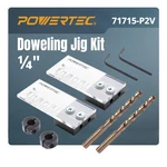 Powertec Dowel Jig Kit 1/4" Doweling Woodworking Laser Witness Mark Depth Sc. Fixed Price $42.67.