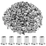 150 Pcs 1/4-20 Stainless Steel Rivet Nuts Flat Head Threaded Insert. Fixed Price $29.80.