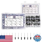 Goobetter 560pcs 14 Sizes Aluminum Pop Rivets Assortment Kit 3/32" 1/8". Fixed Price $20.43.