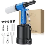 Air Rivet Gun 5 Nosepiece Sizes 3/32" To 1/4" With 3916 Lbf Power Riveting Fo.... Fixed Price $85.64.