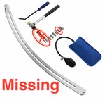 Vevor Paintless Car Dent Puller Kit W/ Curved Rod, Crowbar, Hammer. Fixed Price $30.95.