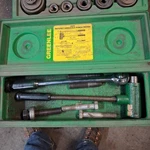Greenlee 1804 Ratchet Knockout Punch Driver 1/2- 2 1/2 W/ Spacer And Draw Stud. Fixed Price $130.00.