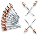 1/8" X 1/4" Red Copper Pop Rivets Assortment - 60pcs, 1/8 1/4, Red, 60pcs. Fixed Price $11.26.