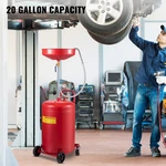 20 Gal Waste Oil Drain Tank Air Operated Portable W/wheels Funnel. Fixed Price $139.99.
