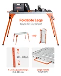 Foldable Welding Table 44" X 21", 500lbs Capacity Workbench With 4-leve. Fixed Price $162.29.