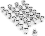 Rtrhinotuning 50pcs Chrome Wheel Rim Lip Rivets Nuts Of 7.5mm/0.3in Hole Replace. Fixed Price $27.50.