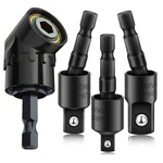 Cigotu Right Angle Drill Adaptor,4-in-1 Impact Bit One Size, 4*black. Fixed Price $41.99.
