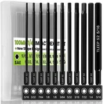11pcs 1/4" Allen Wrench Drill Bit Set 5/16"-5/64", 100mm Long Length Magnetic.... Fixed Price $19.78.