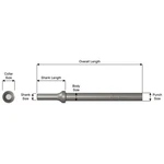 Ajax A913 Zip Gun Sk Blank Straight Punch, 0.401" Turn Type Shank, 6-1/2". Fixed Price $17.69.