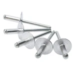 Ispinner 50pcs 3/16" X 1" Large Flange Aluminum Blind 1", Silver. Fixed Price $19.76.