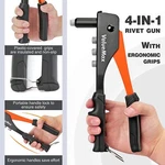 Valuemax 4-in-1 Hand Riveter/rivet Gun Pop Rivet Tool Kit 200 4 Nosepieces. Fixed Price $23.99.