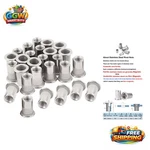 Quick-install 40pcs M6 Rivet Nuts - Durable Stainless Steel Threaded Inserts. Fixed Price $15.84.