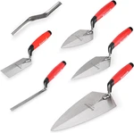 6pcs Masonry Hand Tool Set - 11" X 5-1/2" Philadelphia Brick Trowel, 2pc Pointin. Fixed Price $61.99.