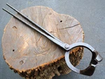 Large 3 1/4" - 4" Round Pick-up Forging 29" Power Hammer Tongs Blacksmith Anvil. Fixed Price $99.99.
