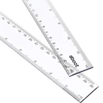 Eboot 2 Pack Plastic Ruler Straight Measuring Tool For Student .... Fixed Price $8.84.