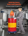 55 Gallon Drum Dolly 2000 Lbs Barrel Cart Caddy 4 Caster Wheels. Fixed Price $127.99.
