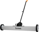 Toolwiz 36'' Magnetic Sweeper With Wheels, 50 Lbs Capacity 36 Inches, Silver. Fixed Price $103.66.