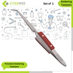 Cynamed Stainless Steel Cross Lock Precision Soldering Tweezers With Fiber Grip. Fixed Price $8.99.