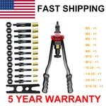 Rivet Nut Gun Kit Rivnut Setting Tools Setter Tool Hand Blind Riveter 15.7". Fixed Price $56.51.