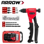 Arrow Rivet Nut Tool 8" Gun Kit 3pc Mandrels 75pcs Rivnuts 3pcs Drills. Fixed Price $35.39.