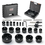 Hole Saw Kit, 18 Pcs Blades, 6 Drill Bits, 1 Hex Wrench, General Purpose Siz. Fixed Price $126.92.