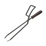 Firewood Log Tongs, 16.7 Inch Iron Fire Tongs With Wooden Handle - Fireplace .... Fixed Price $6.60.