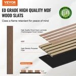 Wood Slat Acoustic Panels, 7.9 X 94.5 Inch, Walnut. Fixed Price $112.59.