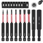 Dakcos Allen Key Drill Bit Set, H1.5-h10, 9pc 1/4 Inch Hex Shank Set. Fixed Price $19.99.