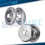 Front Drilled Slotted Disc Rotors Brake Drums Kit For 2009 - 2019 Toyota Corolla. Fixed Price $122.16.