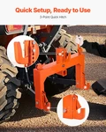 3-point Quick Hitch With 2 In Receiver, 3000 Lbs Lift Capacity, Orange. Fixed Price $207.13.