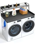 Vevor Washer Dryer Countertop With Shelf 54"x27" Wooden Cover Black. Fixed Price $104.99.