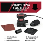 2 Amp Corded 1/4 Sheet Palm Sander With Dust Bag Vacuum Hose Adapter. Fixed Price $41.33.