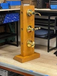 Titan Brass Door Handle Lock Set Counter Display (119). Fixed Price $35.00.