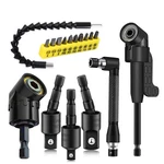Cigotu 17-piece Flexible Drill Bit Extension Set 105 Right Angle Socket Black. Fixed Price $63.99.
