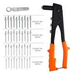 Rivet Gun, Manual Pop Gun With 4 Replaceable Nosepieces & 200 Pcs Rivet.... Fixed Price $24.90.