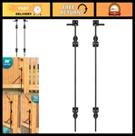 36" Heavy Duty Cane Bolt Gate Drop Rod Latch, Black, 2 Pack. Fixed Price $140.99.
