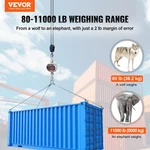 Vevor Digital Crane Scale, 11000 Lbs/5000 Kg, Hunting (silver). Fixed Price $218.04.