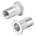 Uxcell #8-32 Rivet Nuts Aluminium Alloy Knurled Flat Head #8-32, Silver. Fixed Price $19.98.