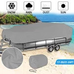 Gray Pontoon Boat Cover 17-20/21-24ft Oxford Canvas Waterproof Trailerable. Fixed Price $45.50.