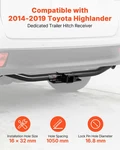 Class 3 Trailer Hitch, 2-inch Receiver, Compatible With 2014-2019 Toyota Highlan. Fixed Price $232.92.