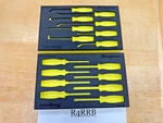 Snap-on Tools New 2pc Hiviz Foam Organizers Mini Screwdriver / Pick Seal Sets. Fixed Price $105.00.
