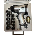 Powermate 1/2" Impact Air Pneumatic Wrench & Socket Set Case Latch Broken. Fixed Price $33.00.